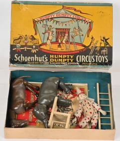 SCHOENHUT HUMPTY DUMPTY CIRCUS SET w/ BOX