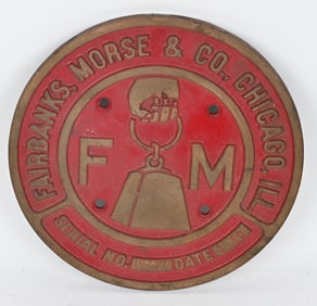 FAIRBANKS-MORSE LOCOMOTIVE BUILDERS PLATE