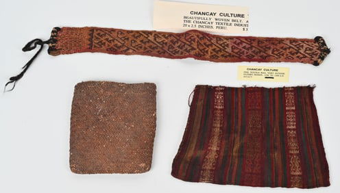 ANTIQUE PERU WOVEN TEXTILES, CHANCAY