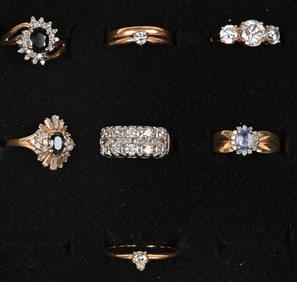 LOT OF 7 14KT GOLD RING