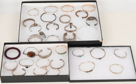 LOT OF STERLING SILVER COSTUME JEWELRY