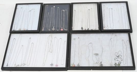 LOT OF STERLING SILVER COSTUME JEWELRY