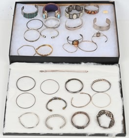 LOT OF STERLING SILVER COSTUME JEWELRY