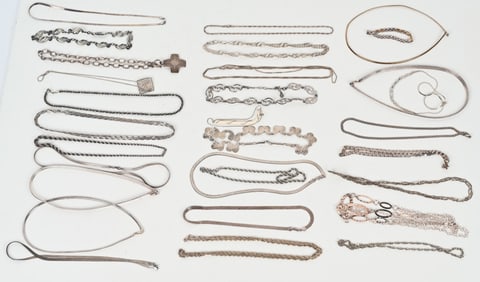 LOT OF STERLING SILVER COSTUME JEWELRY