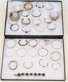 LOT OF STERLING SILVER COSTUME JEWELRY