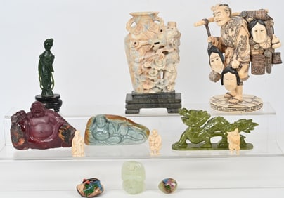 ASIAN CARVINGS JADE, JASPER & MORE