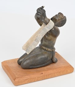 ONONDGA NATION STONE & ANTLER CARVING, SIGNED