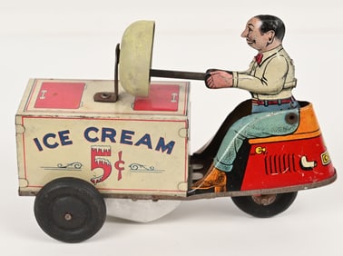 COURTLAND TIN WINDUP 5 CENT ICE CREAM VENDOR