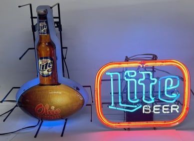 2- LIGHT BEER NEON SIGNS