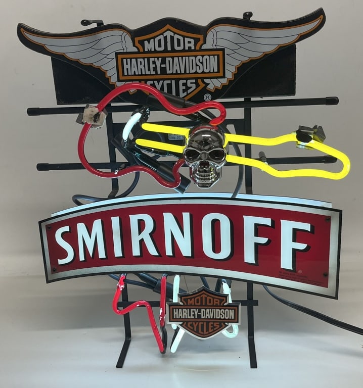 SMIRNOFF HARLEY DAVIDSON NEON SIGN (1 of 1)