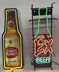 2- NEON BEER SIGNS