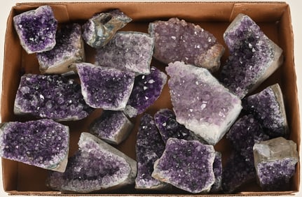 20- NATURAL AMETHYST GEODE CRYSTAL CLUSTERS