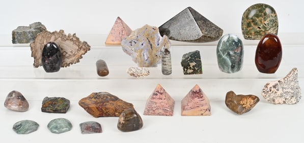 LARGE LOT POLISHED STONE SPECIMENS