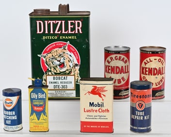 LOT OF VINTAGE AUTOMOTIVE TINS