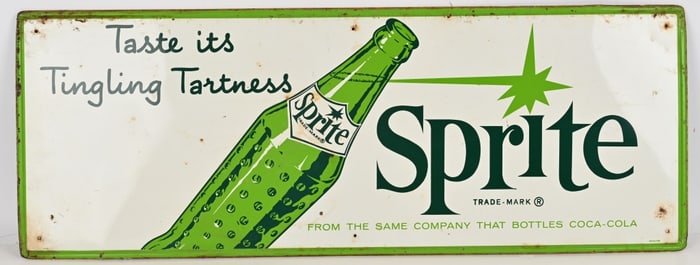 SPRITE TINGLING TARTNESS SELF FRAMED TIN SIGN