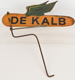 DEKALB DIECUT TIN SIGN w/ POLE