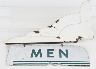 TEXACO MENS REST ROOM SIGN & HANGER