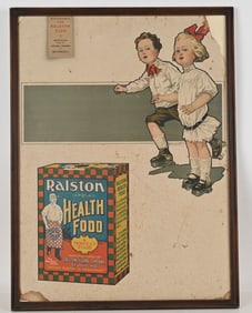RALSTON HEALTH FOOD CARDBOARD SIGN