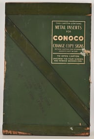 CONOCO OIL WOOD SIGN INSERT HOLDER