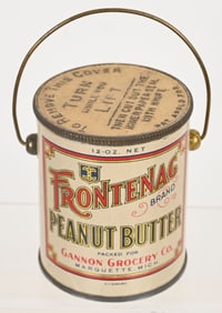 FRONTENAG PEANUT BUTTER TIN PAIL