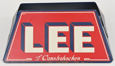 LEE OF CONSHOHOCKEN TIN TIRE DISPLAY SIGN