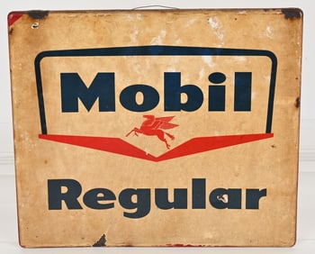 MOBIL REGULAR PORCELAIN GAS SIGN