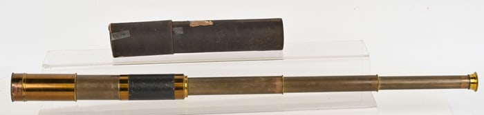 ANTIQUE BRASS MONOSCOPE w/ CASE