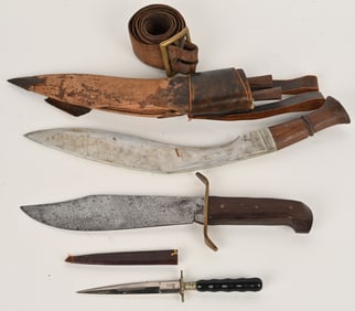 LOT OF KNIVES, WESTERN BOWIE, GURHKA & MORE