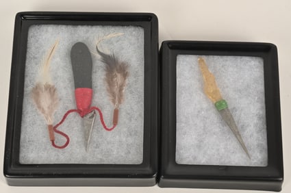 2- SMALL GIBEON METEORITE KNIVES