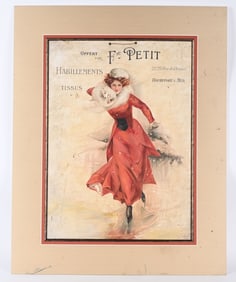 FIC PETIT HABILLEMENTS ADVERTISING LITHO