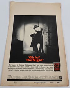 GIRL OF THE NIGHT WINDOW CARD