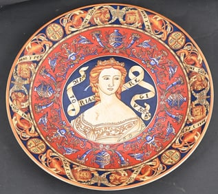 CONTINENTAL TIN GLAZED QUEEN VICTORIA CHARGER