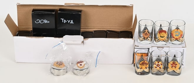 RUSSIAN METAL CUPS & SHOT GLASSES