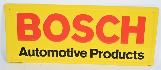 BOSCH AUTOMOTIVE PRODUCTS EMBOSSED TIN SIGN