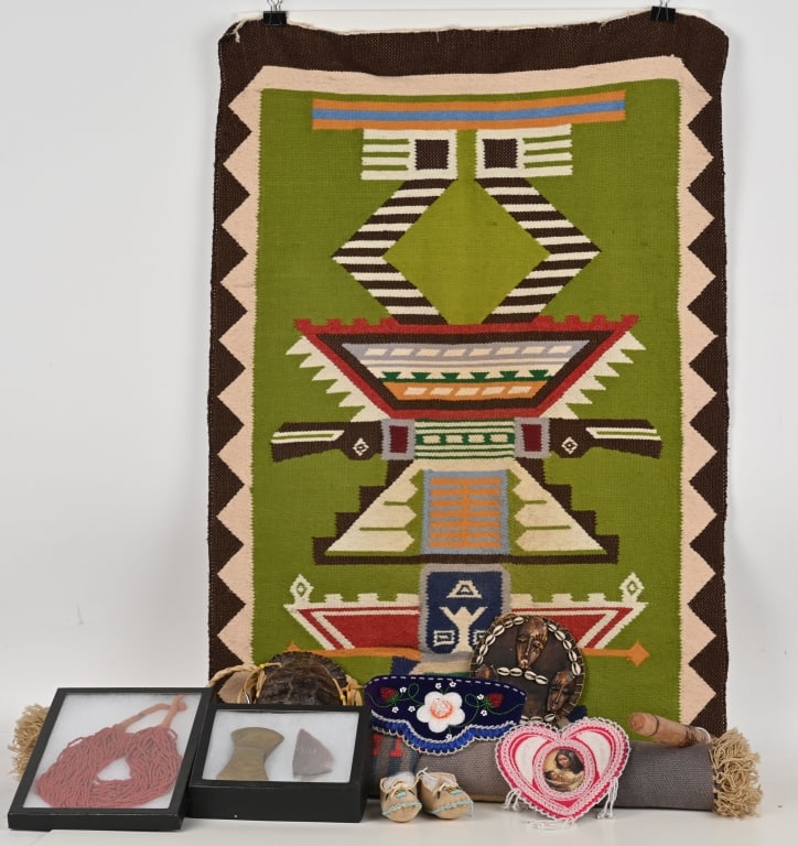 LARGE LOT BEADWORK, LEATHER, TEXTILES & MORE (1 of 12)