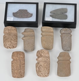 NATIVE AMERICAN REPLICA AXES & BANNER STONES