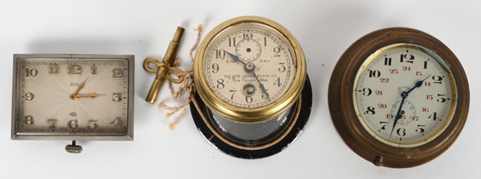 LOT OF 3 EARLY CAR CLOCKS