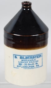 S SILBERSTEIN LIQUOR STONEWARE JUG