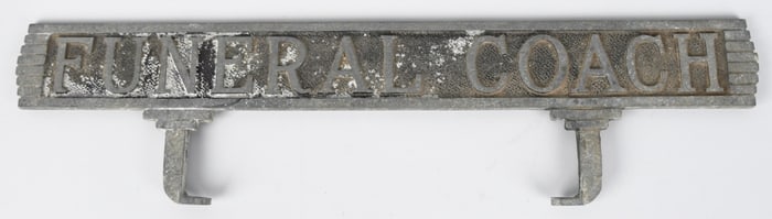 VINTAGE FUNERAL COACH SIGN