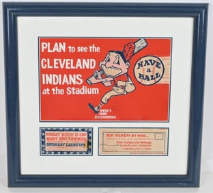 1963 CLEVELAND INDIANS ORIGINAL ADVERTISING ART