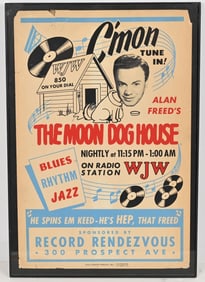 ALAN FREED'S WJW RADIO MOON DOG HOUSE POSTER