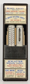 ANTIQUE ADVERTISING THERMOMETER & BAROMETER