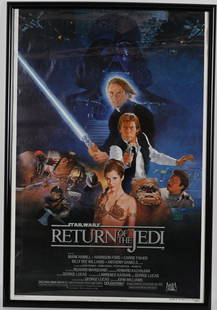 STAR WARS RETURN ON THE JEDI MOVIE POSTER B: Original style B 1 sheet Movie Poster. Nice colors. 40"x27" Excellent