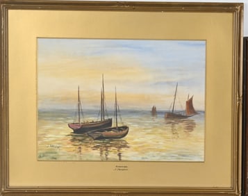 LARGE LOT VINTAGE PAINTINGS, ADVERTISING & MORE