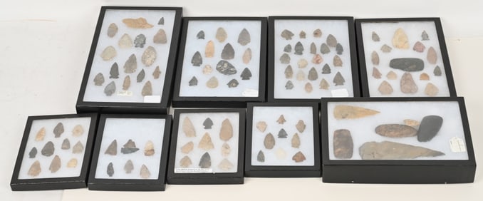 100 + NATIVE AMERICAN STONE RELICS & POINTS