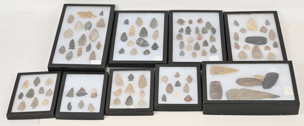 100 + NATIVE AMERICAN STONE RELICS & POINTS (1 of 7)