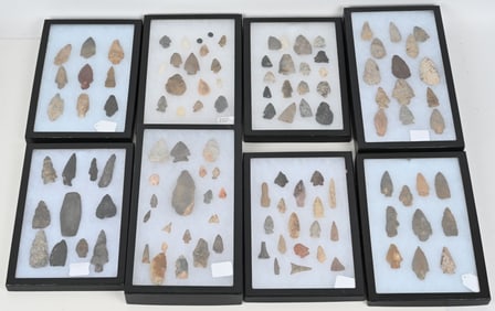100 + NATIVE AMERICAN STONE RELICS & POINTS