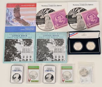 12- 90% SILVER COMMEMORATIVE DOLLARS