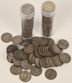 120- JEFFERSON WARTIME SILVER NICKELS 1942-1945