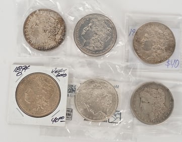 6- MORGAN SILVER DOLLARS